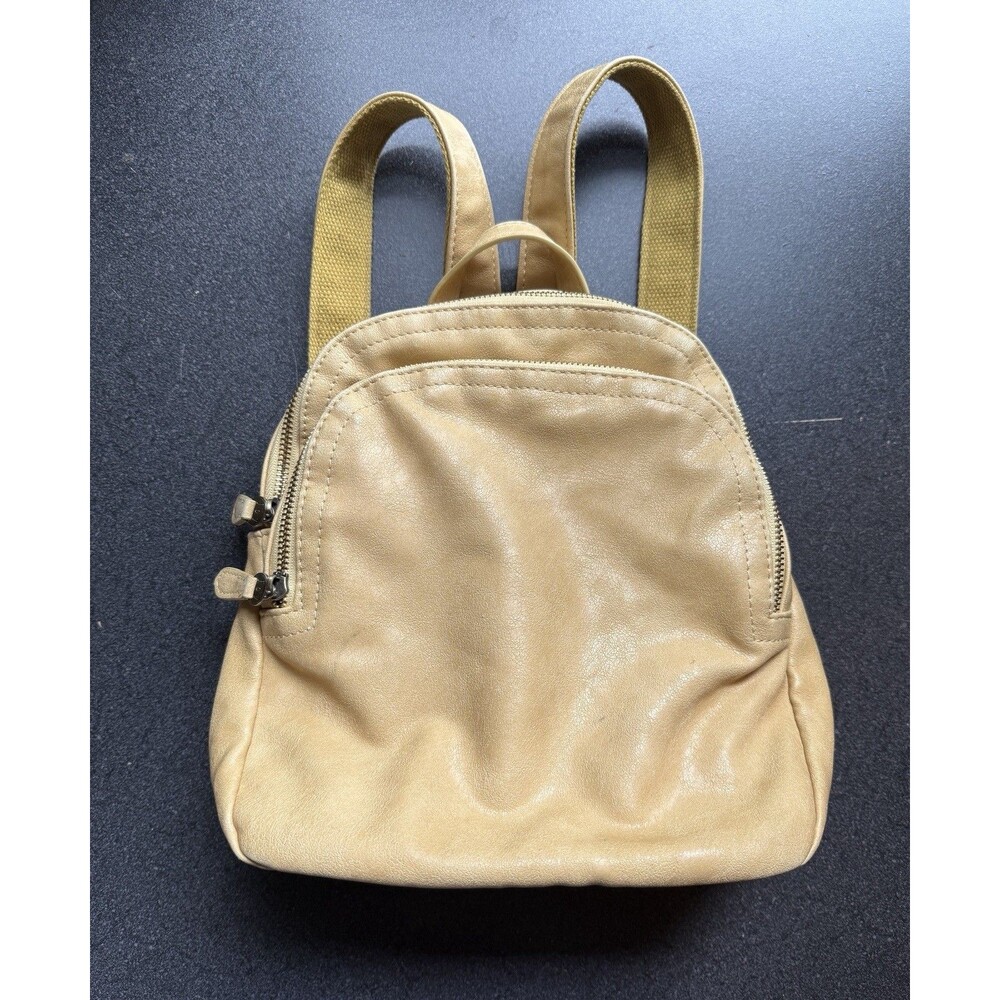 Joy Susan Frankie Mini Backpack Bag Vegan Faux Leather Yellow Granola Boho Chic